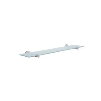 Smedbo HS347 24 in. Frosted Glass Shelf with Brushed Chrome from the Home Collection